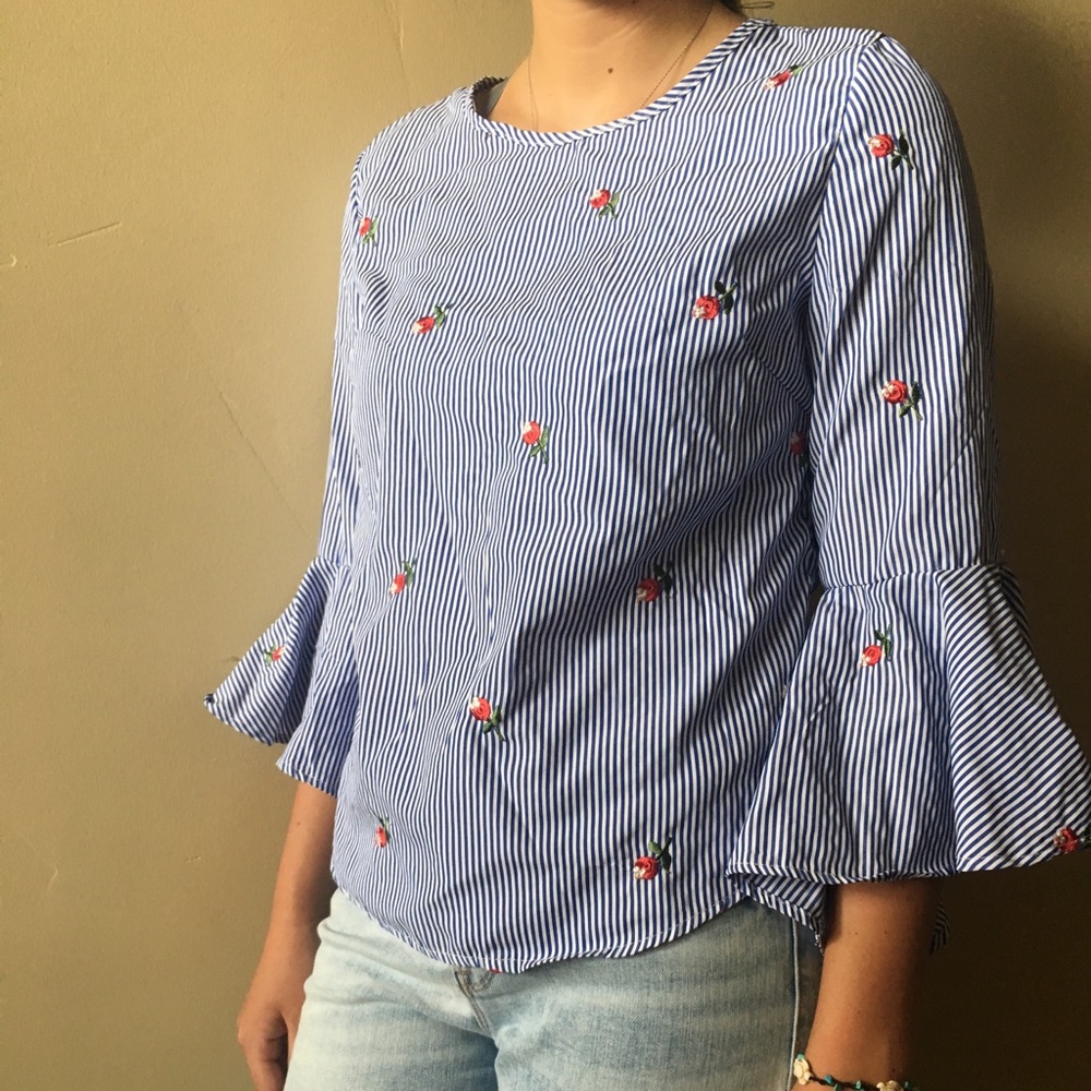 striped blouse